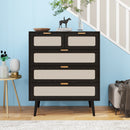 5 Drawer Cabinet, Accent Storage Cabinet, Suitable for Living Room, Bedroom, Dining Room, Study
