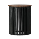 ACACIA SOLID WOOD SIDE TABLE,NATURAL & BLACK COLOR