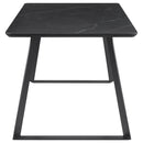 Smith - Rectangular Top Dining Table With 3 Drawers - Black