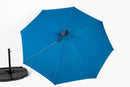 10ft Solar LED Offset Hanging Market Patio Umbrella in Dark Blue