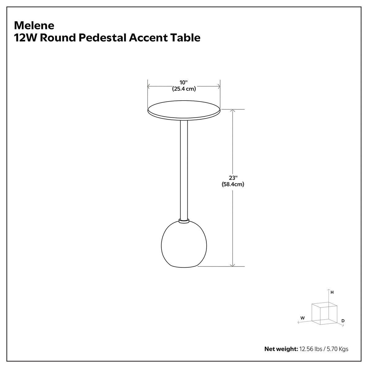 Melene - Side Table - Gray / Gold, photo 3 of 5
