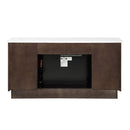 Jaramillo - Server With Fireplace - Engineered Marble & Rustic Espresso