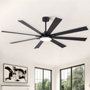 Large Ceiling Fan With Dimmable LED Light 8 Blades Remote Control, Reversible DC Motor by HouseOfZazla