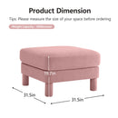 Modern Pink Polyester Ottoman