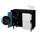 Modern Sideboard Buffet Cabinet With Doors And Unique Panel Styling by HouseOfZazla