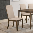 Twill And Padded Side Chair (Set of 2) - Brown by HouseOfZazla