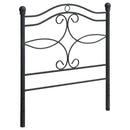 Twin Headboard With Scrollwork Design - Black by HouseOfZazla