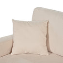 3 Seat Streamlined Sofa with Removable Back and Seat Cushions and 2 pillows, for Living Room, Office, Apartment