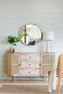 TV Console With Cane Doors - Multicolor by Unique Piece Furniture