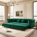 Chesterfield 3-in-1 Pull-Out Sofa Bed - Green