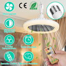 Ceiling Fan With Lights Remote Control 9.44in E27 Socket Fanlight with Dimmable Dimming Light Color Brightness 3 Fan Speed Timer Function