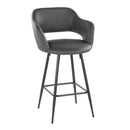 Margarite - Contemporary Fixed Height Counter Stool With Square Footrest (Set of 2) by HouseOfZazla