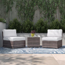 Modern Wicker Outdoor Seating Set With Cushions by HouseOfZazla