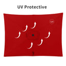 6.5FT x 10FT Patio Umbrella Outdoor Red Uv Protection