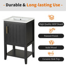 20" Bathroom Vanity with Sink and Storage Rack by HouseOfZazla
