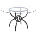 Marina - Round Dining Table - Gunmetal