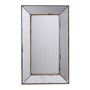 Distressed Accent Mirror, Traditional Style Framed Wall Mirror For Living Room by Unique Piece Furniture