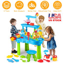 Kid Sand Water Table Toddler Water Activity Table Rain Showers Play Table Toy for 3-6 Years Old Sensory Exercise Friendship Building