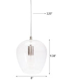Allen + Roth 8"W 1-Light Bell Mini Pendant Light Fixture by Kichler Brushed Nickel with Clear Glass Shade Finish