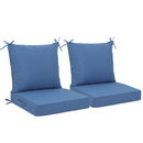 Outdoor Deep Seat Cushion Set Waterproof Fade Resistant Patio Furniture Cushions, Removable Covers, Adjustable Straps & Handles - Navy Blue by HouseOfZazla
