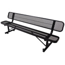 6' Outdoor Steel Bench With Backrest by HouseOfZazla