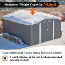 12×14 ft Outdoor Metal Storage Shed by HouseOfZazla