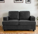 Modern Loveseat, Comfortable 2 Seater Couch With Deep Seating, Loose Back Cushions, Wide Arms by HouseOfZazla