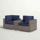 Outdoor Seating Group With Cushions 2 Person - Gray by Unique Piece Furniture