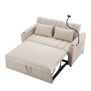 Convertible Sofa Bed Loveseat Sofa With Three USB Ports, Two Side Pockets, Two Cup Holders And 360° swivel Phone Holder For Living Room by HouseOfZazla