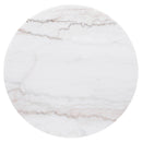 Jason Round White Marble Top Side End Table Charcoal
