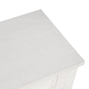 36" Farmhouse Pine Wood Console Table Entry Sofa Table with 4 Drawers & 1 Storage Shelf for Entryway Living Room Bedroom Hallway Kitchen (Antique White)