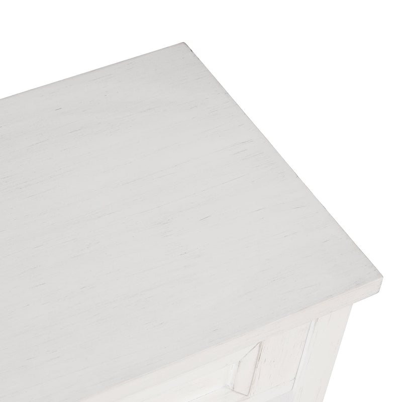 36" Farmhouse Pine Wood Console Table Entry Sofa Table with 4 Drawers & 1 Storage Shelf for Entryway Living Room Bedroom Hallway Kitchen (Antique White)