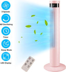 85° Oscillating Bladeless Tower Fan with 24ft/s Velocity