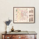 Vintage Map of St. Paul, Minnesota 1874