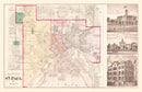 Vintage Map of St. Paul, Minnesota 1874