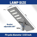 8500W Commercial Solar Power LED Parking Lot / Street/ Arena Light 160000 Lumen - (Black)