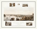 Vintage Map of St. Paul, Minnesota 1853