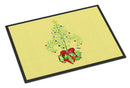 Christmas Tree Fleur de lis Doormat Indoor Outdoor 18H X 27W Front Door Mat Rugs for Entryway, Non Slip Washable