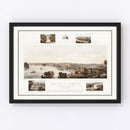 Vintage Map of St. Paul, Minnesota 1853