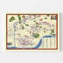 Vintage Map of Cincinnati, Ohio 1940