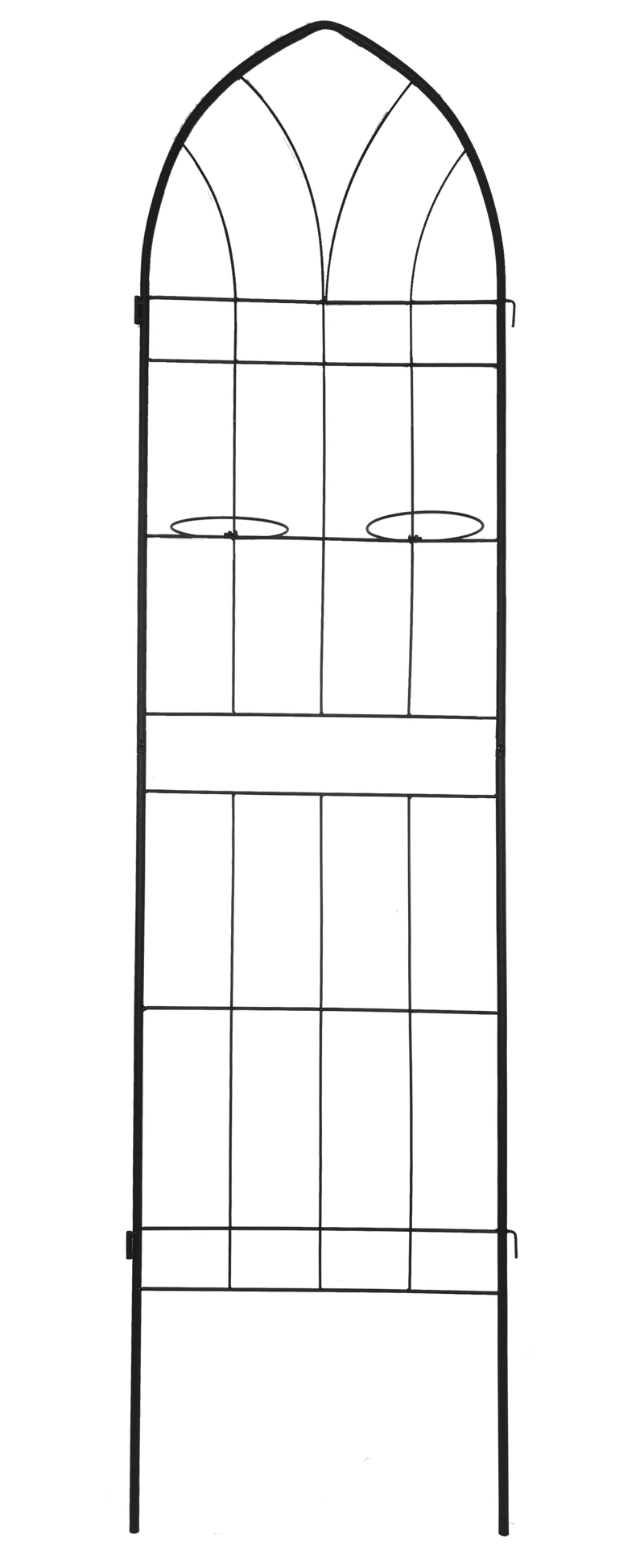 4 Pack Metal Garden Trellis 78.7" x 19.7" Rustproof Trellis for Climbing Plants Outdoor Flower Support Black