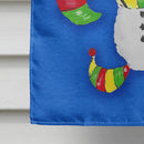 Christmas Snowman Fleur de lis House Flag 28x40 Porch Sleeve Pole Decorative Outside Yard Banner Artwork Wall Hanging, Polyester