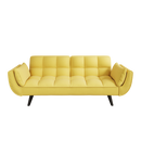 57 inch yellow sofa Soft two armrests throw pillow pillow comfortable fit apartment bedroom small space