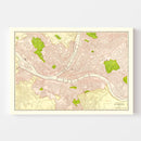 Vintage Map of Pittsburgh, Pennsylvania 1912