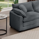 Modern Classic Fabric Single Chair Deep Seat Sofa With Pillow by HouseOfZazla