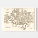 Vintage Map of Orlando, Florida 1923