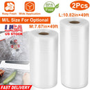 2 Rolls of Vacuum Sealer Bags 7.67inx49ft BPA Free Safe Vacuum Bags Keep Fresh Vacuum Machine (M)