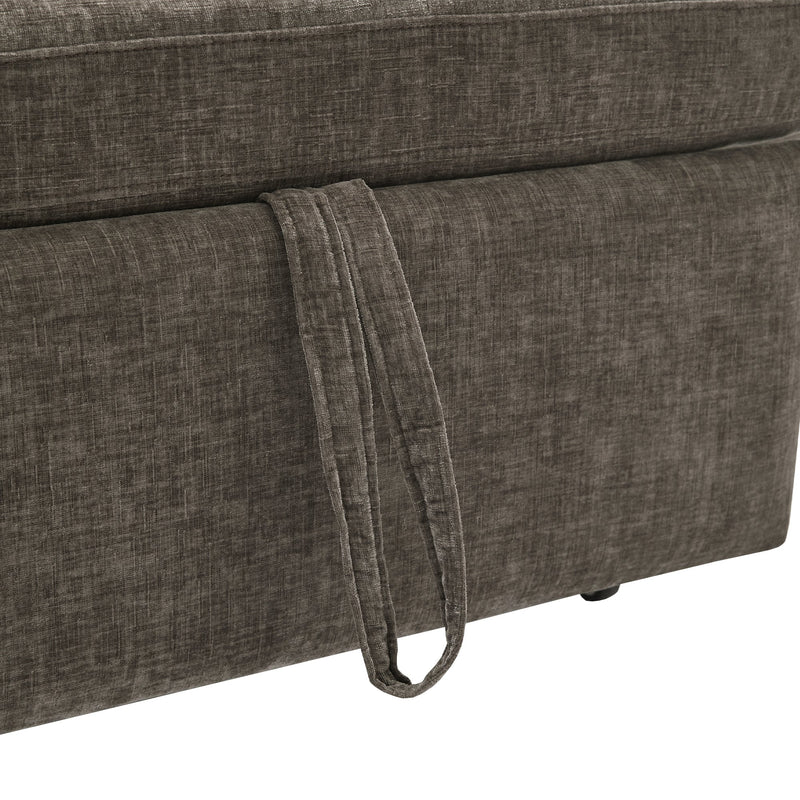 2-in-1 Sofa 82' Three-Seater with Sofa Bed and Reversible Recliner, Dark Grey Chenille