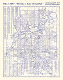 Vintage Map of Orlando, Florida 1936
