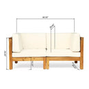 Brava - X Back Loveseat - Beige by HouseOfZazla